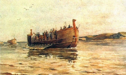 Первый на Руси палубный корабль